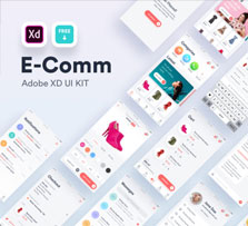 电子商务类UI套件：E-Commerce Adobe XD UI Kit